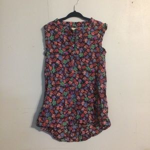 Peek Girls Floral Sleeveless Blouse Tank Top Size Small Easter Spring Summer